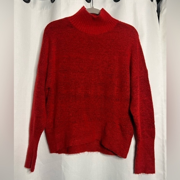 Express Red Mock Turtleneck Knit Sweater Small - Picture 7 of 7